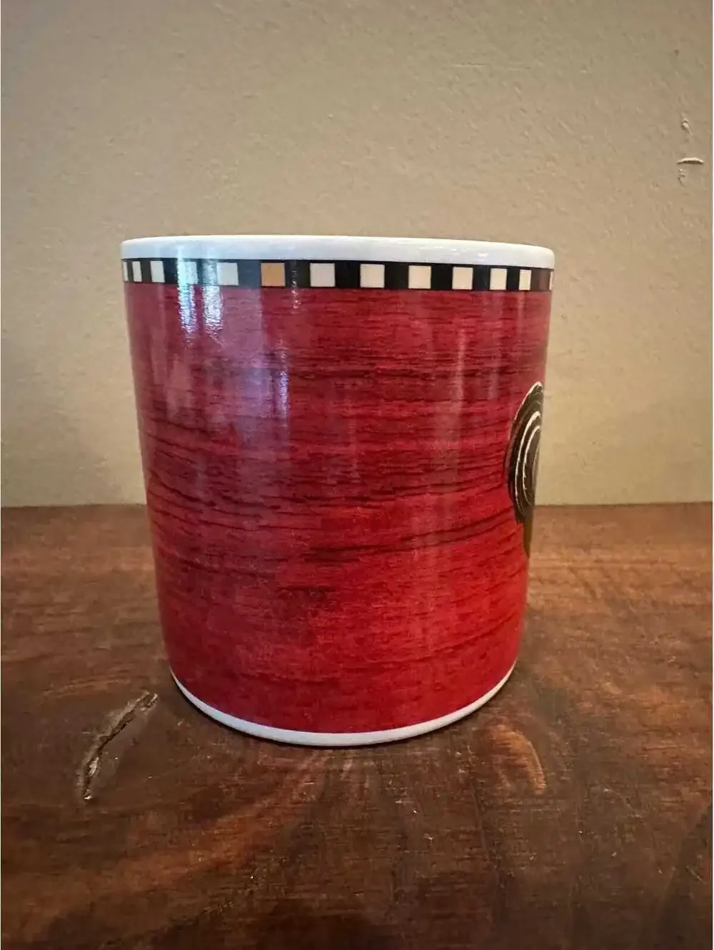 Vintage Sakura Oneida Country Quartet Warren Kimble Rooster 12oz Red Mug